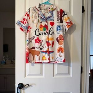 Canada Themed pajama set with shorts